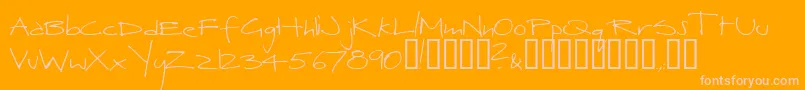 Herbert ffy Font – Pink Fonts on Orange Background