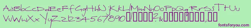 Herbert ffy Font – Purple Fonts on Green Background