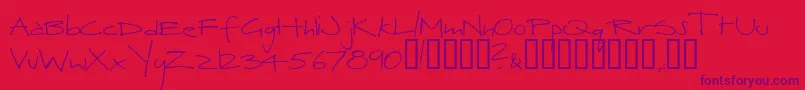 Herbert ffy Font – Purple Fonts on Red Background