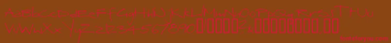 Herbert ffy Font – Red Fonts on Brown Background