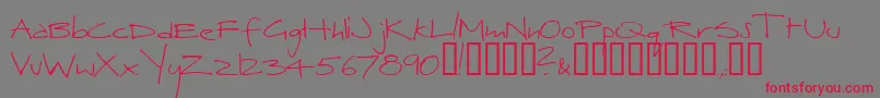 Herbert ffy Font – Red Fonts on Gray Background