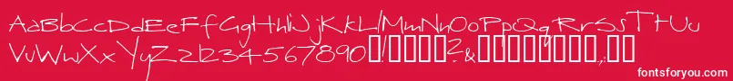 Herbert ffy Font – White Fonts on Red Background