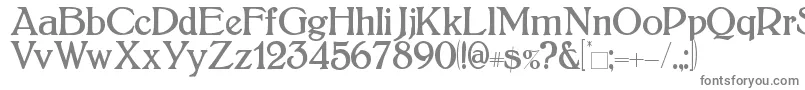 Bolton-fontti – harmaat kirjasimet valkoisella taustalla