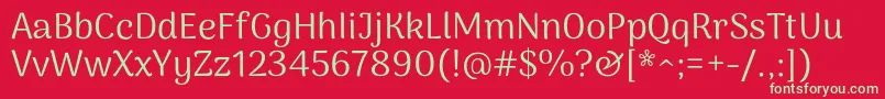 フォントArimamaduraiRegular – 赤い背景に緑の文字