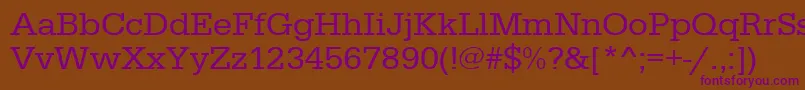 Urwegyptiennetwid Font – Purple Fonts on Brown Background