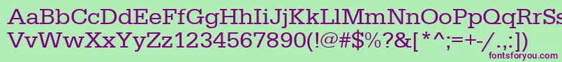 Urwegyptiennetwid Font – Purple Fonts on Green Background