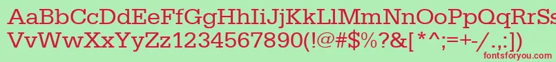 Urwegyptiennetwid Font – Red Fonts on Green Background