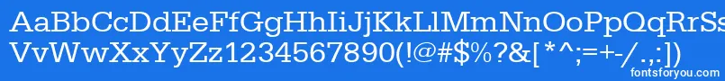 Urwegyptiennetwid Font – White Fonts on Blue Background