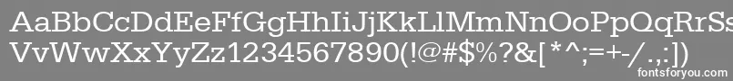 フォントUrwegyptiennetwid – 灰色の背景に白い文字