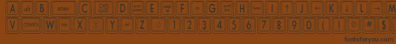 More about KeyboardKeyscnCondensed Font KeyboardKeyscnCondensed Font – Black Fonts on Brown Background