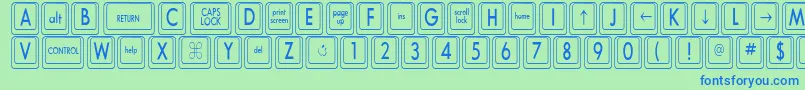 fuente KeyboardKeyscnCondensed – Fuentes Azules Sobre Fondo Verde