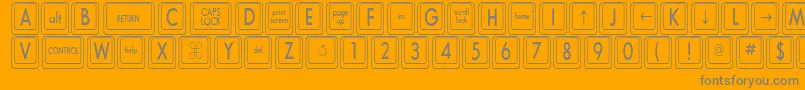fuente KeyboardKeyscnCondensed – Fuentes Grises Sobre Fondo Naranja