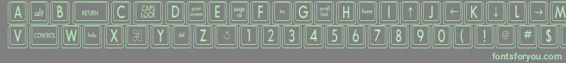 fuente KeyboardKeyscnCondensed – Fuentes Verdes Sobre Fondo Gris