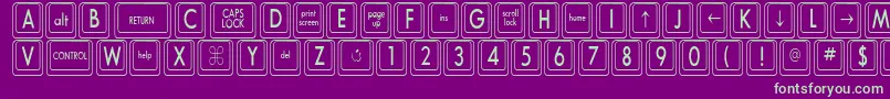 fuente KeyboardKeyscnCondensed – Fuentes Verdes Sobre Fondo Morado