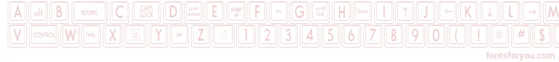 Więcej informacji o czcionce KeyboardKeyscnCondensed Czcionka KeyboardKeyscnCondensed – różowe czcionki