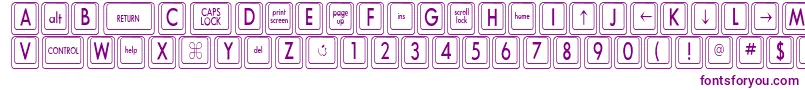 KeyboardKeyscnCondensed-Schriftart – Violette Schriften