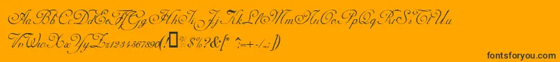 AdinekirnbergAlternate-Schriftart – Schwarze Schriften auf orangefarbenem Hintergrund