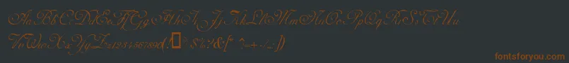 Шрифт AdinekirnbergAlternate – коричневые шрифты на чёрном фоне