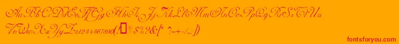 AdinekirnbergAlternate Font – Red Fonts on Orange Background