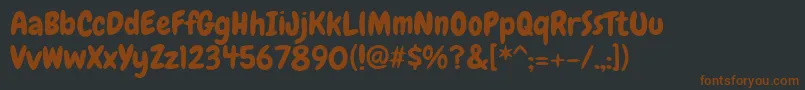 Chewy Font – Brown Fonts on Black Background