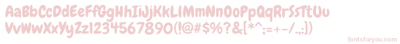 Chewy Font – Pink Fonts on White Background