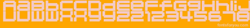 04b 20  Font – Pink Fonts on Orange Background