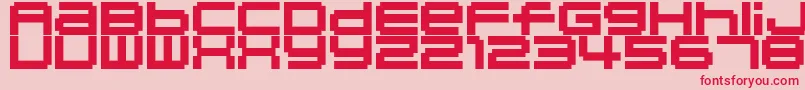 フォント04b 20  – ピンクの背景に赤い文字