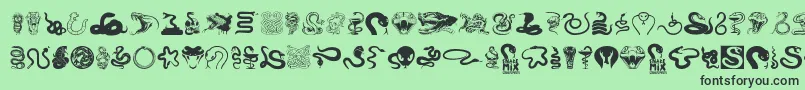 SnakeMix Font – Black Fonts on Green Background