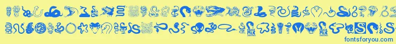 Подробнее о шрифте SnakeMix Шрифт SnakeMix – синие шрифты на жёлтом фоне