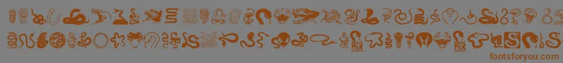 SnakeMix Font – Brown Fonts on Gray Background