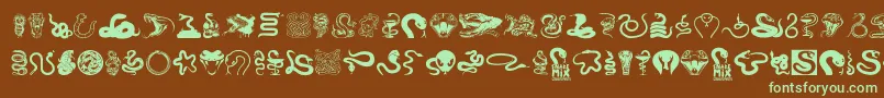 Подробнее о шрифте SnakeMix Шрифт SnakeMix – зелёные шрифты на коричневом фоне
