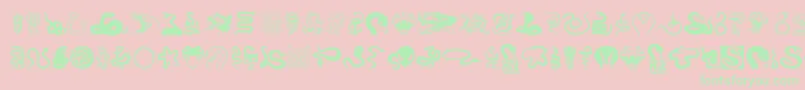 fuente SnakeMix – Fuentes Verdes Sobre Fondo Rosa