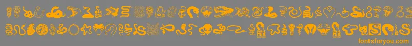SnakeMix Font – Orange Fonts on Gray Background
