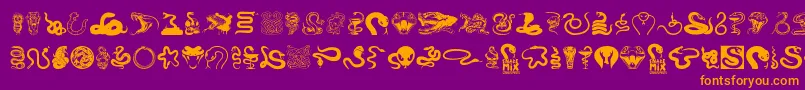 SnakeMix Font – Orange Fonts on Purple Background