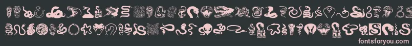 SnakeMix Font – Pink Fonts on Black Background