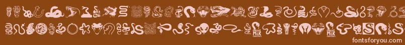 Шрифт SnakeMix – розовые шрифты на коричневом фоне
