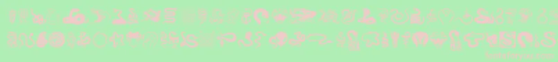 Police SnakeMix – polices roses sur fond vert