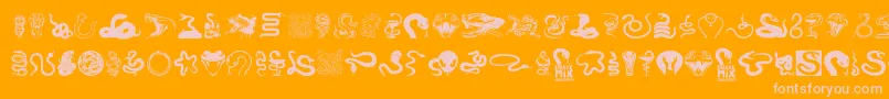 Шрифт SnakeMix – розовые шрифты на оранжевом фоне