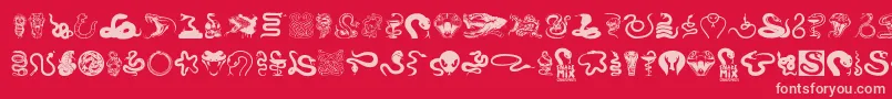 fuente SnakeMix – Fuentes Rosadas Sobre Fondo Rojo
