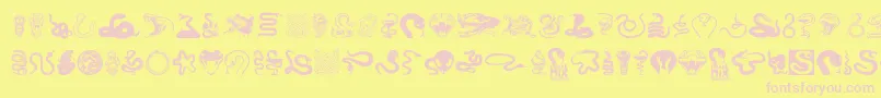 fuente SnakeMix – Fuentes Rosadas Sobre Fondo Amarillo