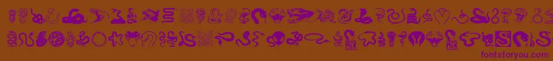 SnakeMix Font – Purple Fonts on Brown Background