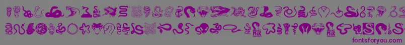 SnakeMix Font – Purple Fonts on Gray Background