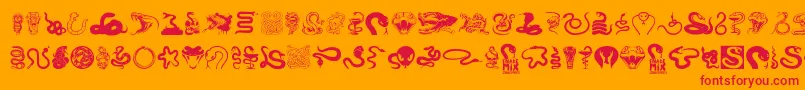 Шрифт SnakeMix – красные шрифты на оранжевом фоне