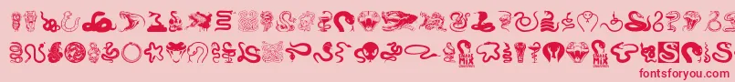 Saiba mais sobre a fonte SnakeMix Fonte SnakeMix – fontes vermelhas em um fundo rosa