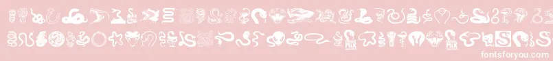 fuente SnakeMix – Fuentes Blancas Sobre Fondo Rosa