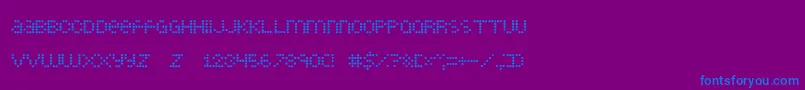 fuente LittleDotties – Fuentes Azules Sobre Fondo Morado