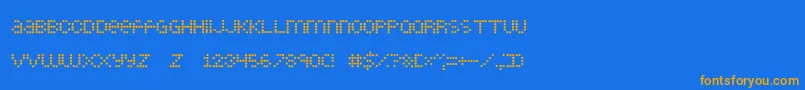 Шрифт LittleDotties – оранжевые шрифты на синем фоне