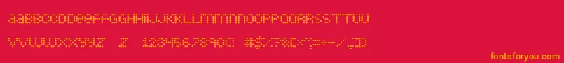 LittleDotties Font – Orange Fonts on Red Background