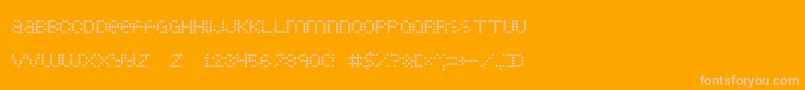 LittleDotties Font – Pink Fonts on Orange Background