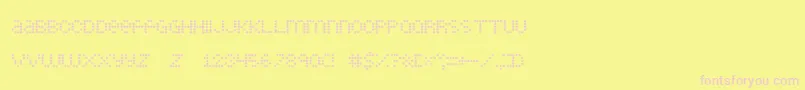 LittleDotties Font – Pink Fonts on Yellow Background